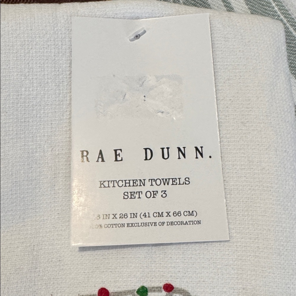 π²Rae Dunn 'Home Sweet Home' Towels - White and Green - Picture 2 of 6